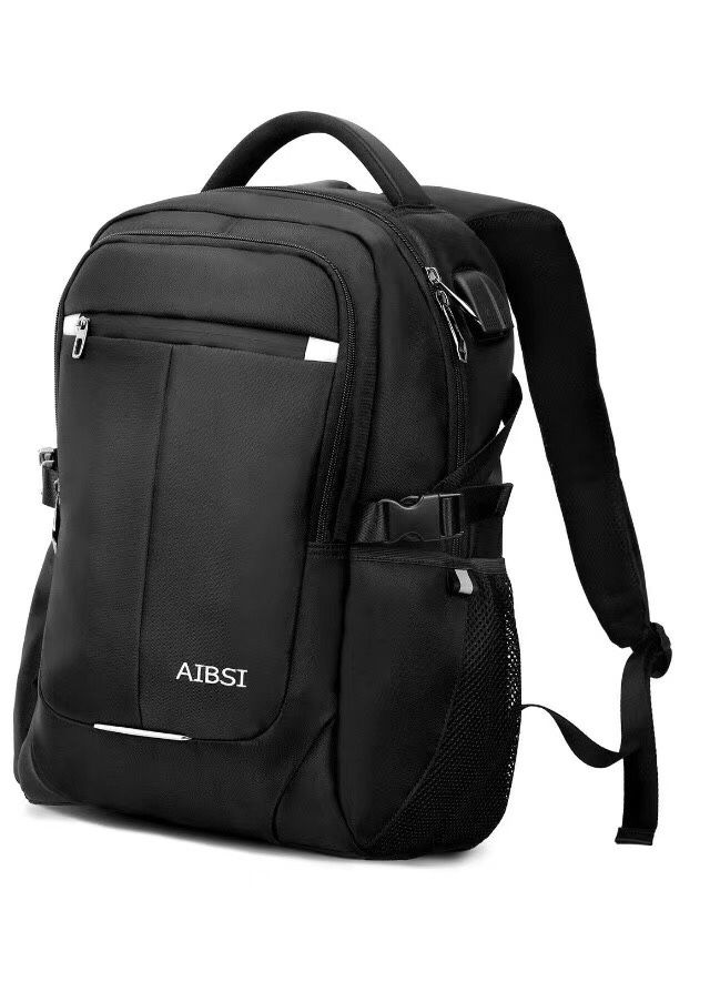Laptop Backpack, Business Backpack for Women & Men, Slim Durable Travel Computer Bag, Waterproof College School Bookbag with USB Charging Port Fits 1