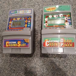 SLOT. & DRAW POKER MACHINES. WORK GOOD GREAT FOR MAN CAVE.  BOTH. 50 BUCKS