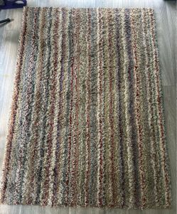 Shag multi color area rug 4ft x6ft