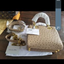Christian Dior Mini Lady Dior Ostrich Purse. $450 Pickup In Oakdale 