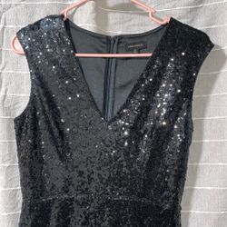 Miss Avenue Black Sequin Cocktail Dress  Medium 