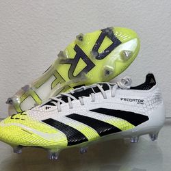 adidas Predator Elite Firm Ground Cleats Cloud White Men’s Size 6.5/ 7.5w JI1082