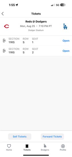 Dodger Tickets 8/25