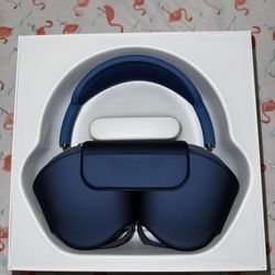 Apple AirPods Max Wireless With Case And Charger Blue Color Open Box