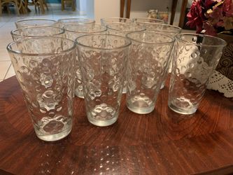 2 Sets of tall glasses