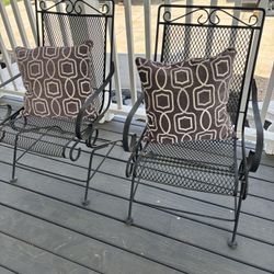 Wrought Iron Chairs Set 3 