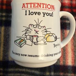 Vintage Sandra Boynton Coffee Mug “Attention: I Love You!”