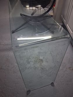 Glass Coffee Table with Metal Feet