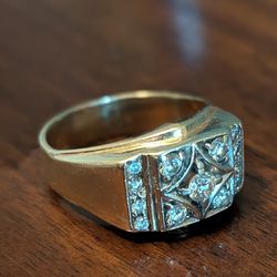 Men's Size 13 Ring 1 1/3 CTW Band