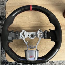2015-2021 Subaru WRX/STI Carbon Fiber/Alcantara Wrapped Steering Wheel