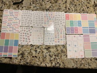 Journal Sticker Set, 8 Months Date Covers, 1 Sheet Sticky Notes, 1 Month Of Year Tabs,  Month Tabs & More, Great For Any Day Planner Etc.