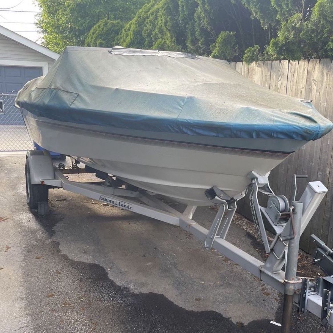 1987 Mel-Hart Baretta 17’ w/140 Mercruiser and Trailer