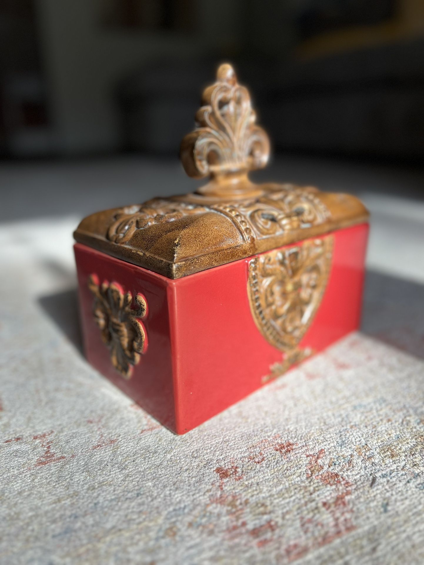 Antique, vintage Ceramic storage , Box