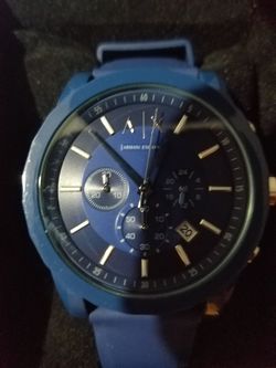 Armani Exchange blue watch