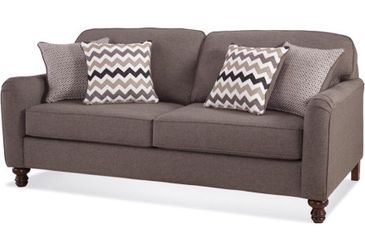 Beautiful living room couch with accent pillows!