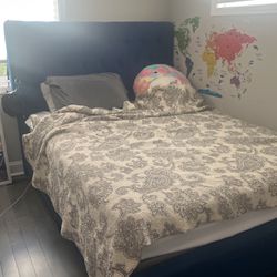 Queen Size Blue Bed 