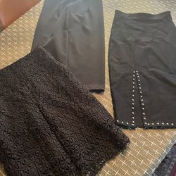 3 women’s black skirts - size small