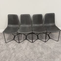 Slope Leather Dining Chairs - West Elm  