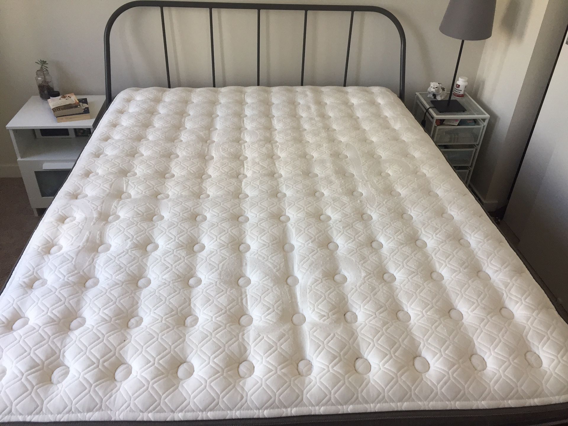 Queen Stearns & Foster mattress & Bed frame
