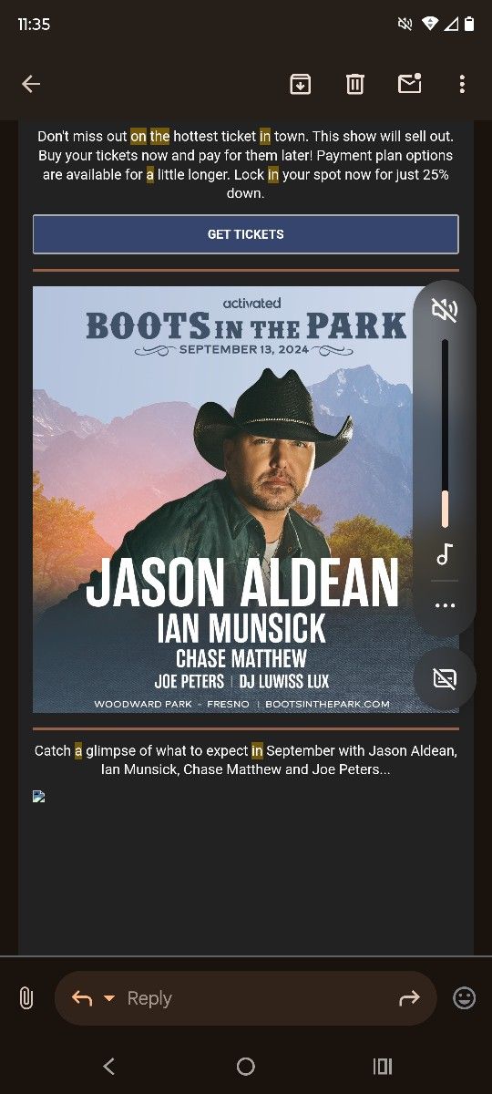 Jason Aldean Tickets Boots In The Park