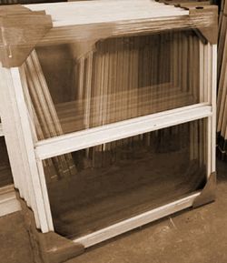 Double Hung Window White Frame with Glass