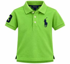 Polo Ralph Lauren Boys 5T Lime Green Big Pony Short Sleeve Polo Shirt Navy #3