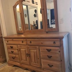 Solid natural wood Bedroom Set