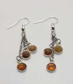 Natural Moonstone Dangle Earrings