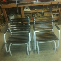 Vintage Glider Chairs Completely Re Finished 