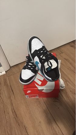 Nike Dunk Low White Black Teal Sneakers