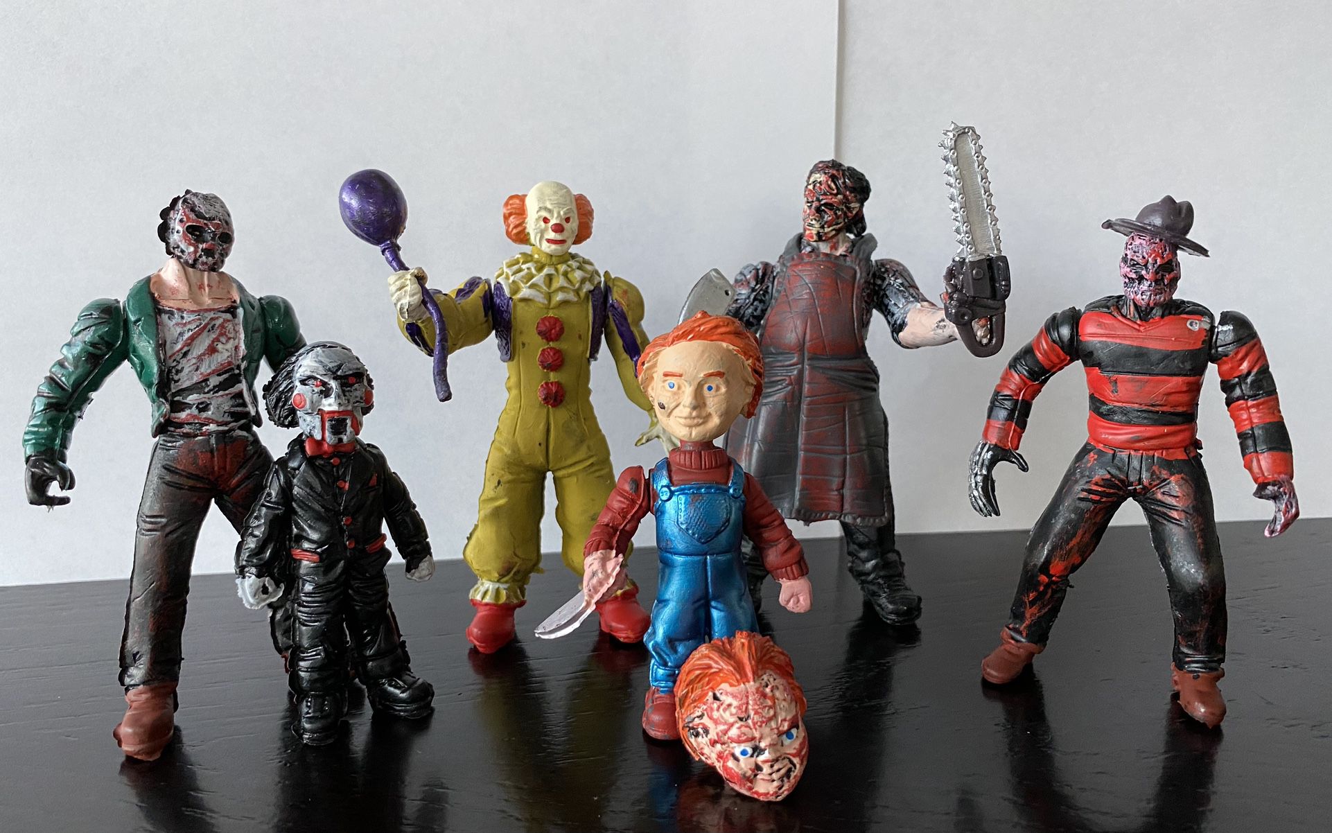 UNIQUE Jason/Chucky/Leatherface/Pennywise IT/Saw/Freddy Krueger Horror Action Figure Set Toys