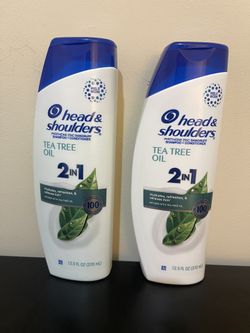 2pack Head and Shoulders 2 in 1 Dandruff Shampoo and Conditioner, Tea Tree Oil, 12.5 fl oz