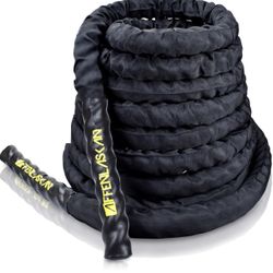 UNUSED! 30ft Battle Rope, Full Body Workout Equipment for Crossfit Training Home Gym, 18lbs