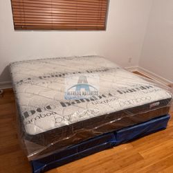 King mattress pillow top and box spring set (2pc - brand new) 