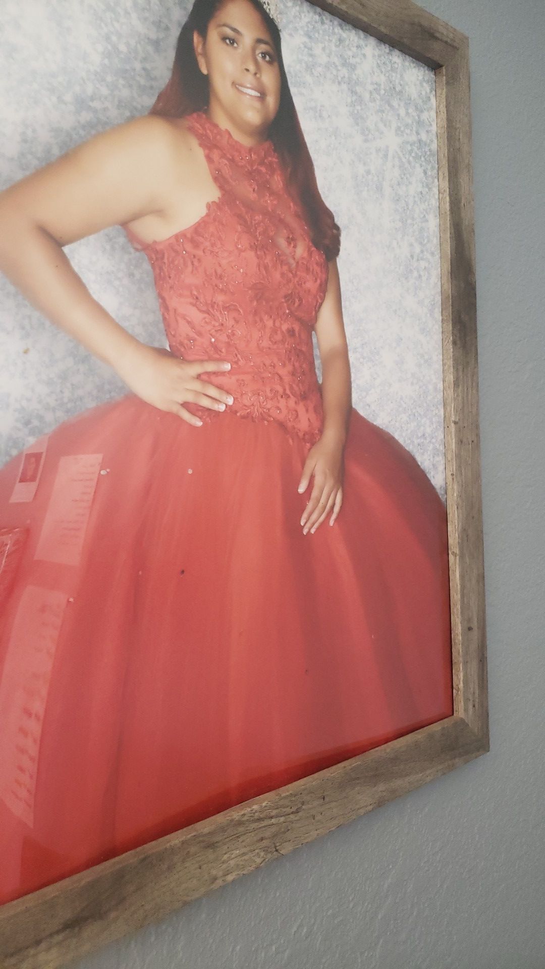 Red quinceanera dress