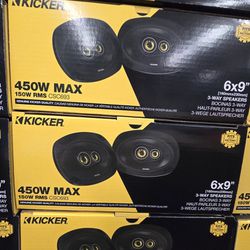 Kicker CS Series 150 Watt 6 x 9 Inch Car Audio Coaxial Speaker Pair, Black

