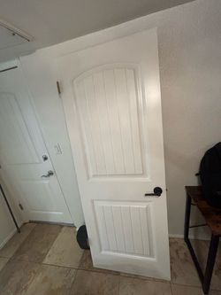30 in. x 80 in. 2 Panel Door White
