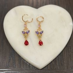 Huggies Long Gold Plated Earrings 