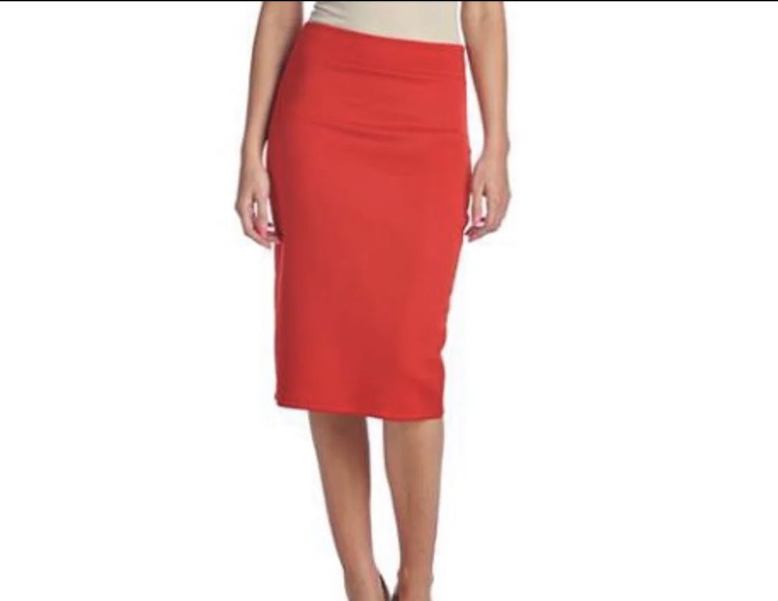 Women’s red pencil skirt
