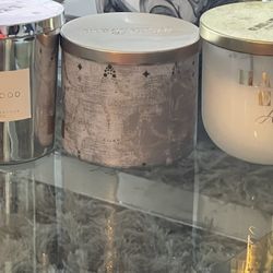 Three. Candles Two Are New. One Of The New Ones Is Bath And Body Works My