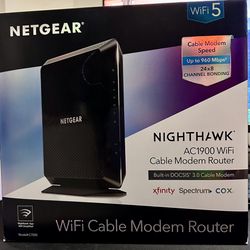 Netgear - Nighthawk AC1900 Cable Modem Router (WiFi 5)