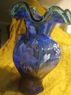 Cobalt Blue Fenton Vase