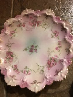 Hand painted antique plates from 🇫🇷 France ... $30 for both