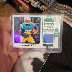 Isiah spiller rookie patch card green Parralel 