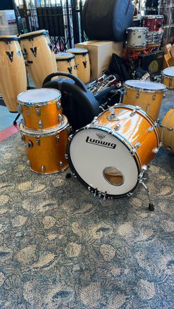 Ludwig Maple Drum Set - Orange Glass Glitter