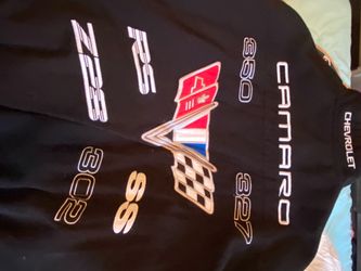 CHEVY CAMARO RACE CAR JACKET! Black