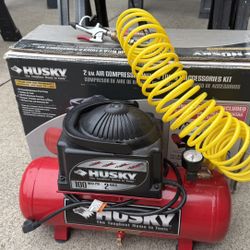🛠 Husky 2-Gallon Air Compressor Kit w/ Bonus Tools – Like New!