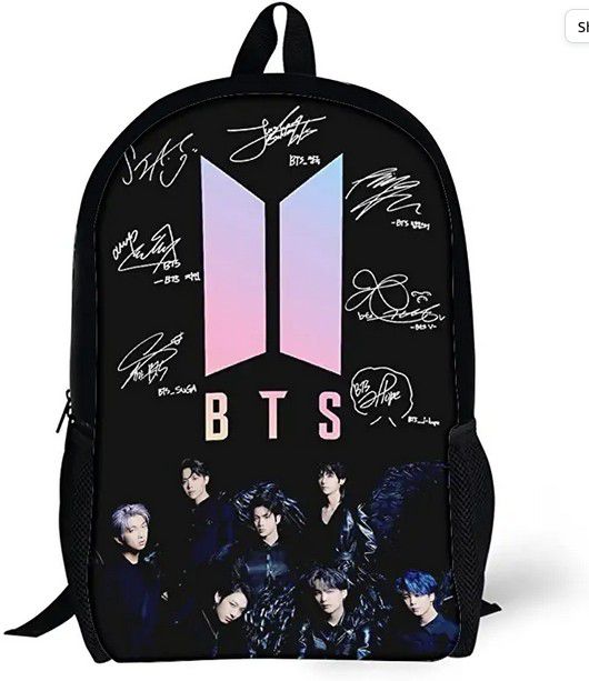 Pink and black Korean BTS Backpack Kpop Merch Stuff Butter BTS Book Bag Laptop Bag Daypack for Girls School Boys