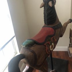 Wood Horse Hand Carved