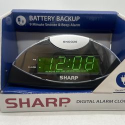 New Sharp Alarm 7” Green Display